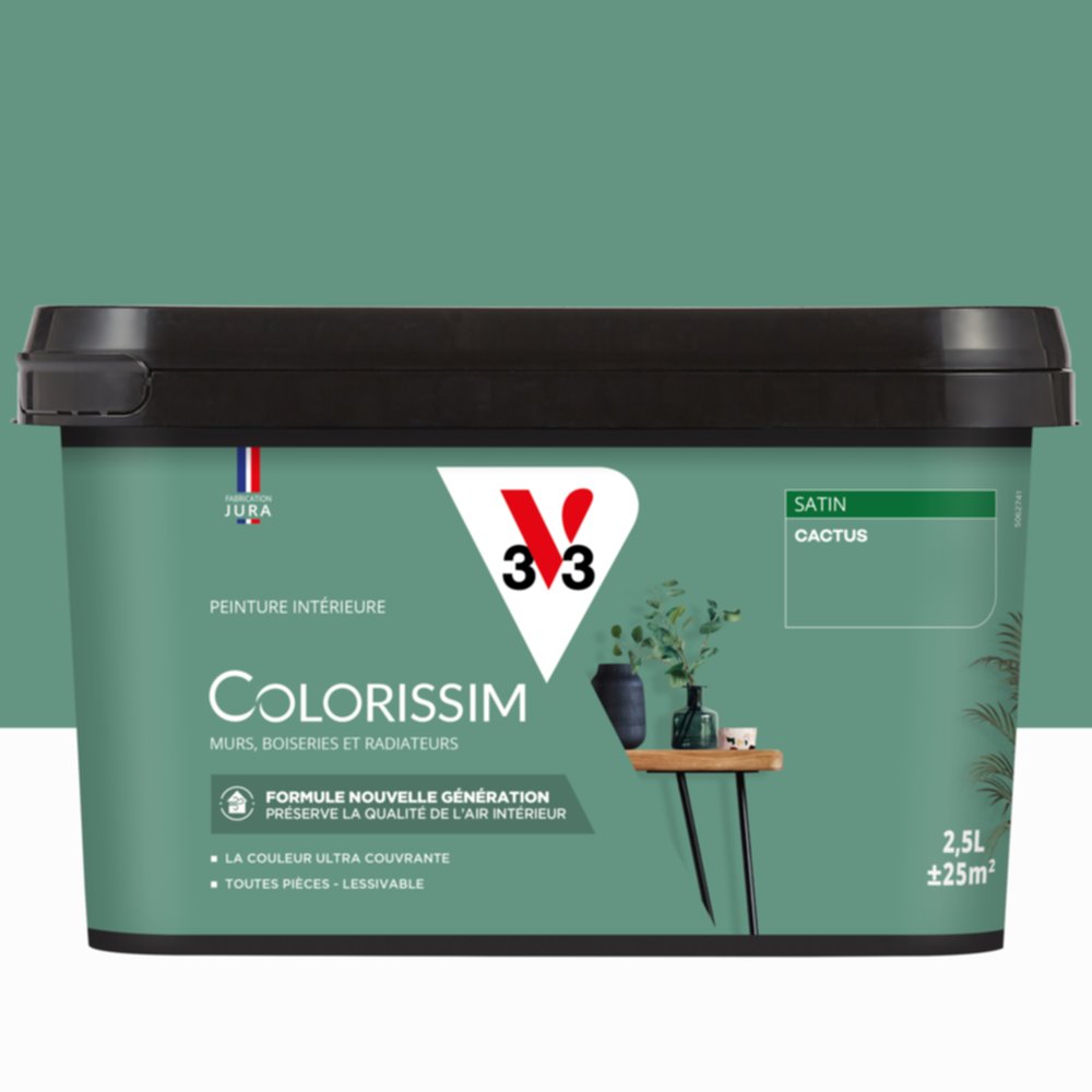 Peinture intérieure Colorissim® Cactus Satiné 2,5L - V33