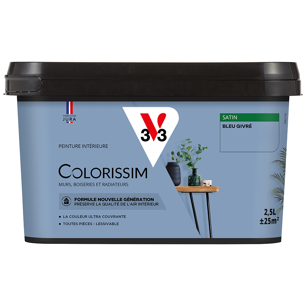 Peinture colorissim 2,5 l satin bleu givré