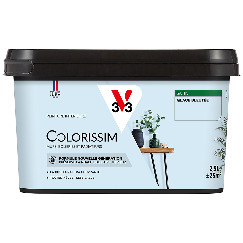 Peinture colorissim 2,5 l satin glace bleu