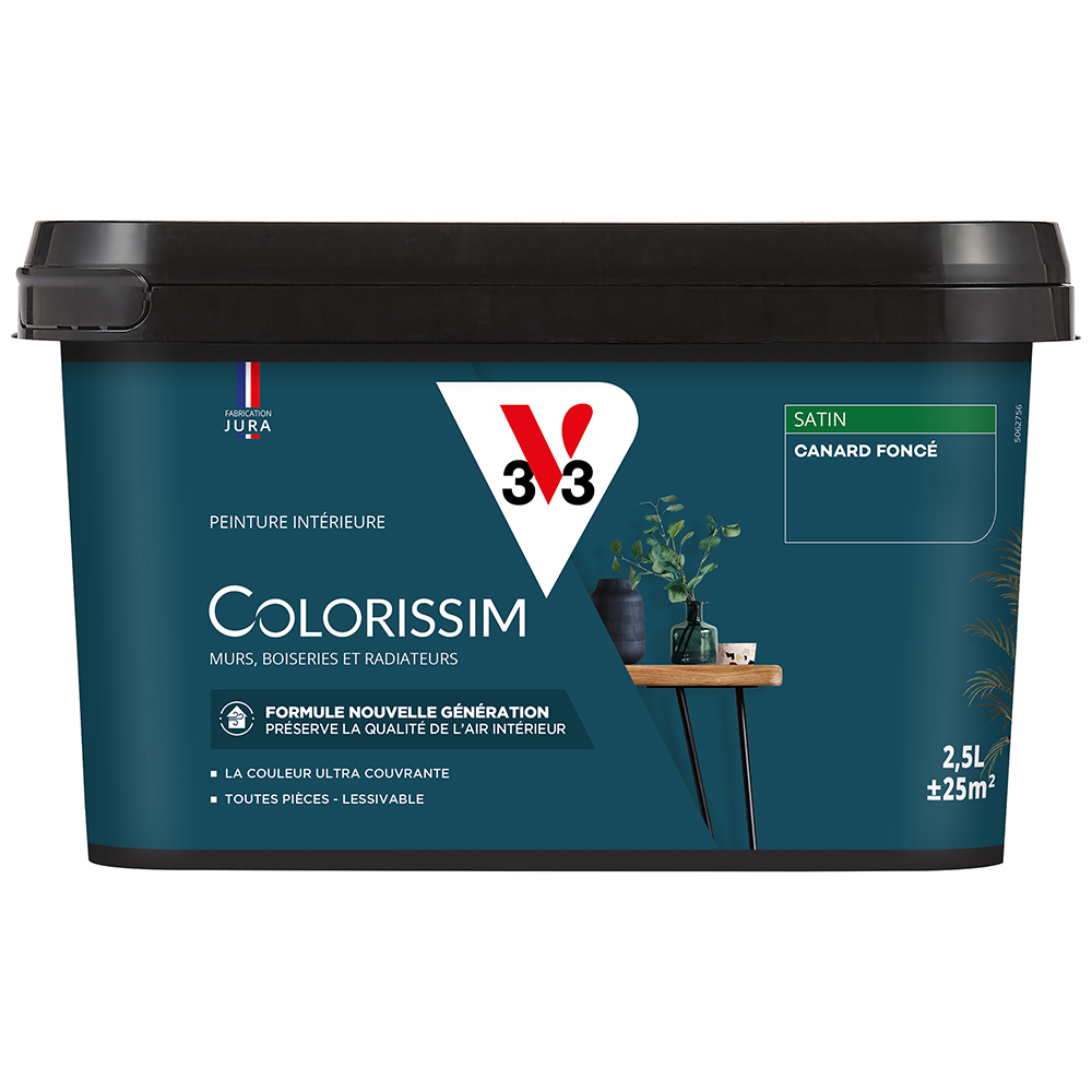 Peinture colorissim 2,5 l satin canard fonce