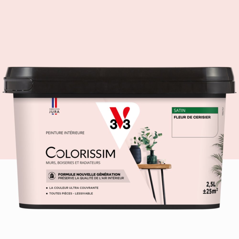 Peinture intérieure Colorissim® Fleur de Cerisier Satiné 2,5L - V33