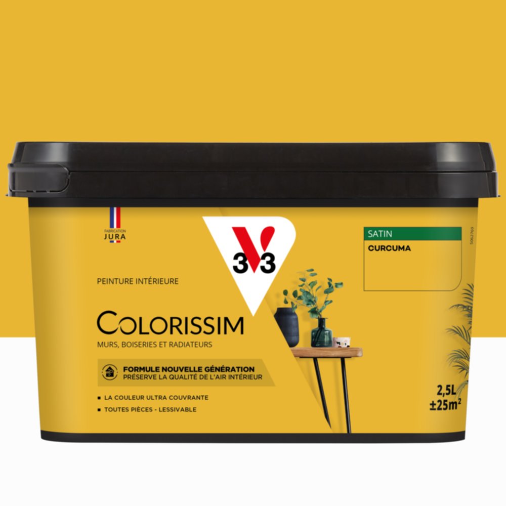 Peinture intérieure Colorissim® Curcuma Satiné 2,5L - V33