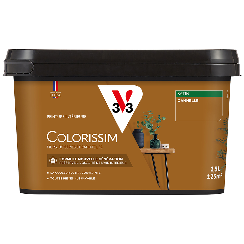 Peinture colorissim 2,5 l satin cannelle 