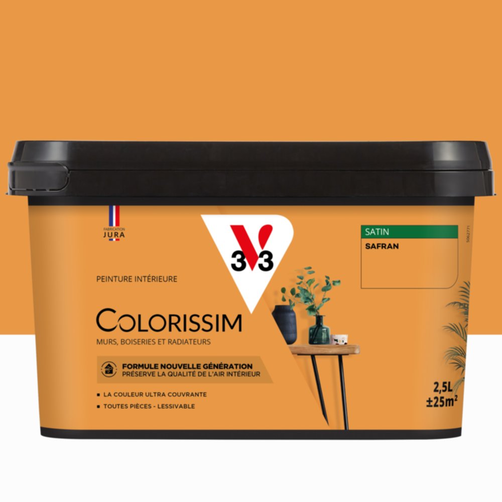 Peinture intérieure Colorissim® Safran Satiné 2,5L - V33