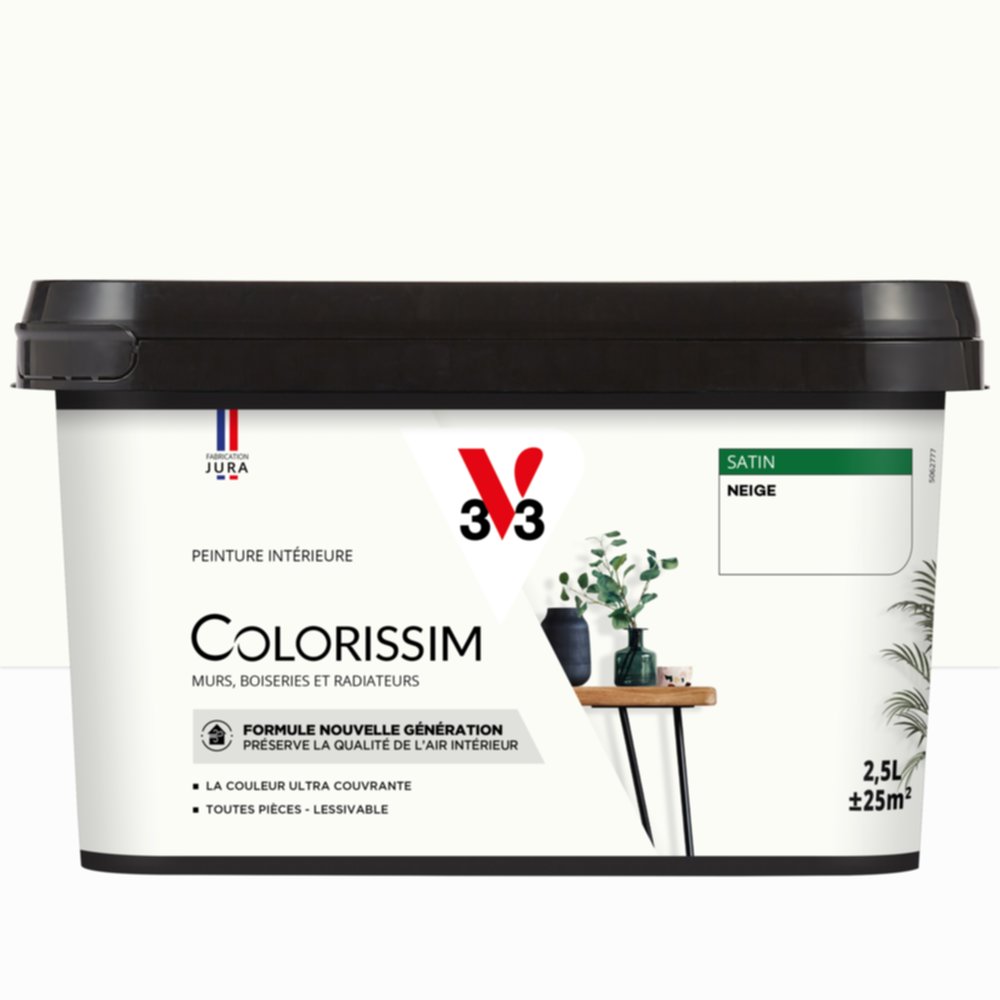 Peinture intérieure Colorissim® Neige Satiné 2,5L - V33