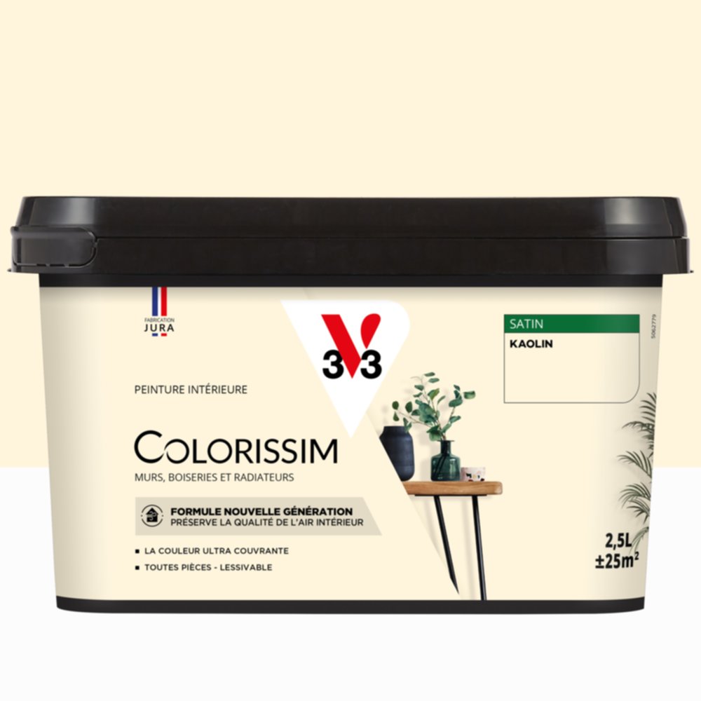 Peinture intérieure Colorissim® Kaolin Satiné 2,5L - V33