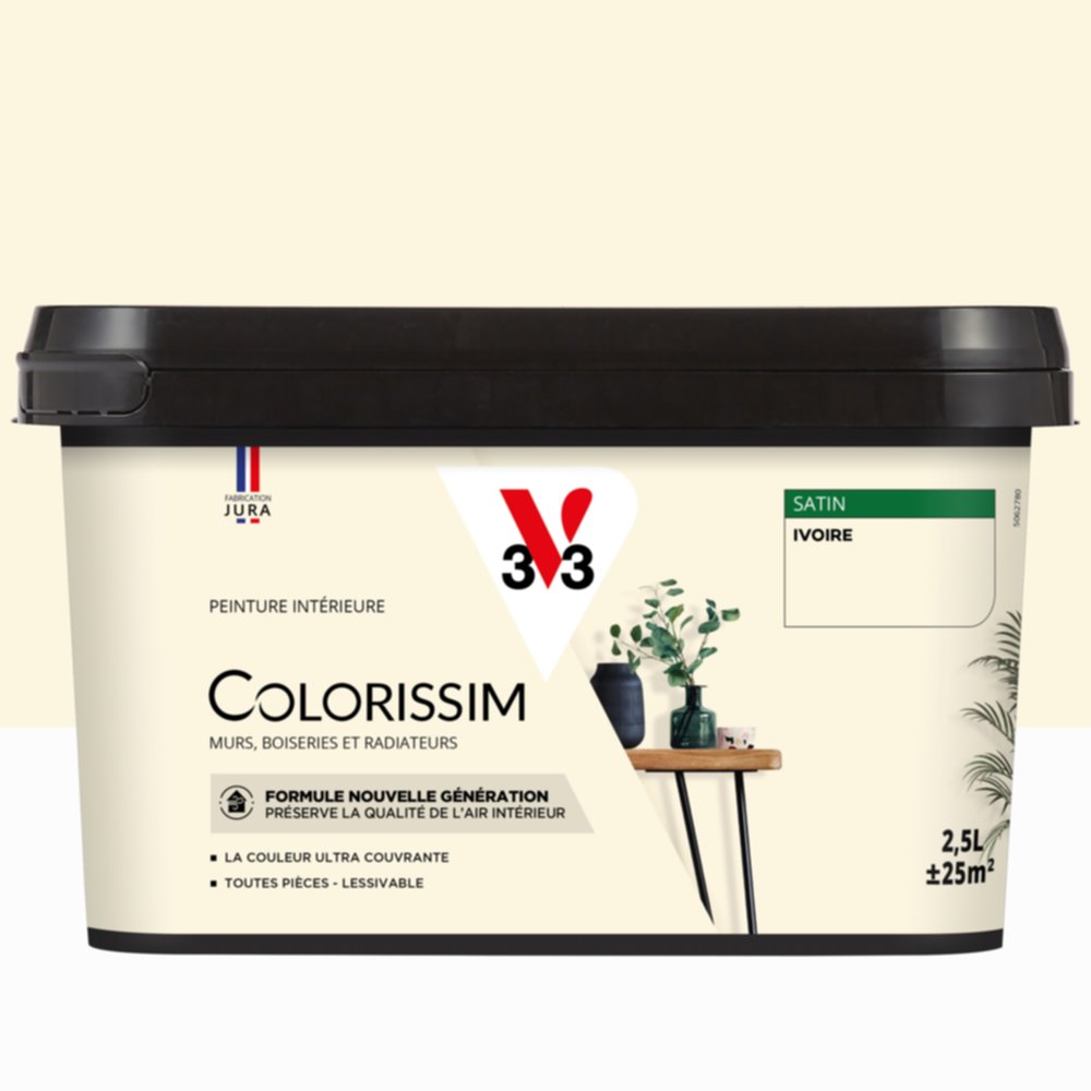 Peinture intérieure Colorissim® Ivoire Satiné 2,5L - V33