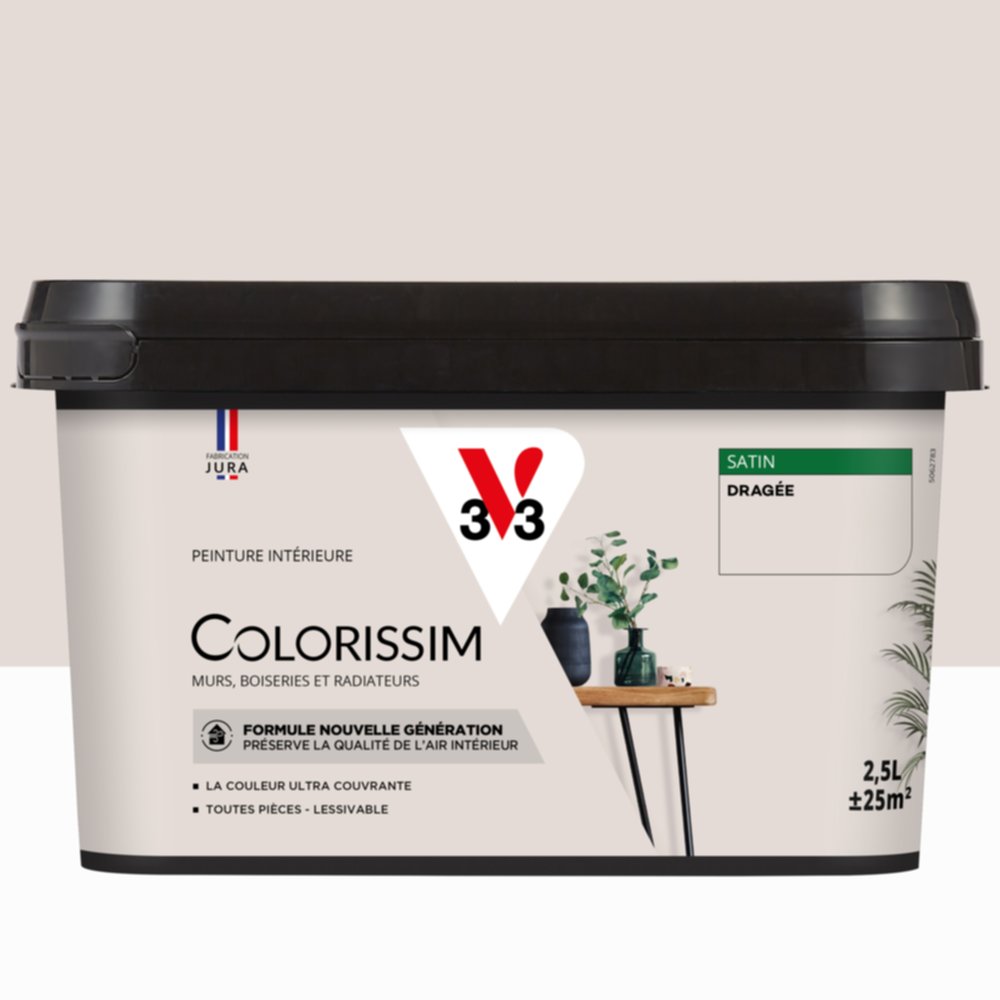 Peinture intérieure Colorissim® Dragée Satiné 2,5L - V33