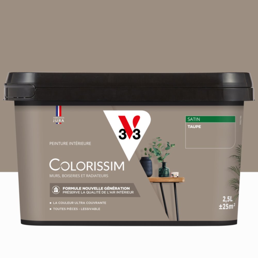 Peinture intérieure Colorissim® Taupe Satiné 2,5L - V33