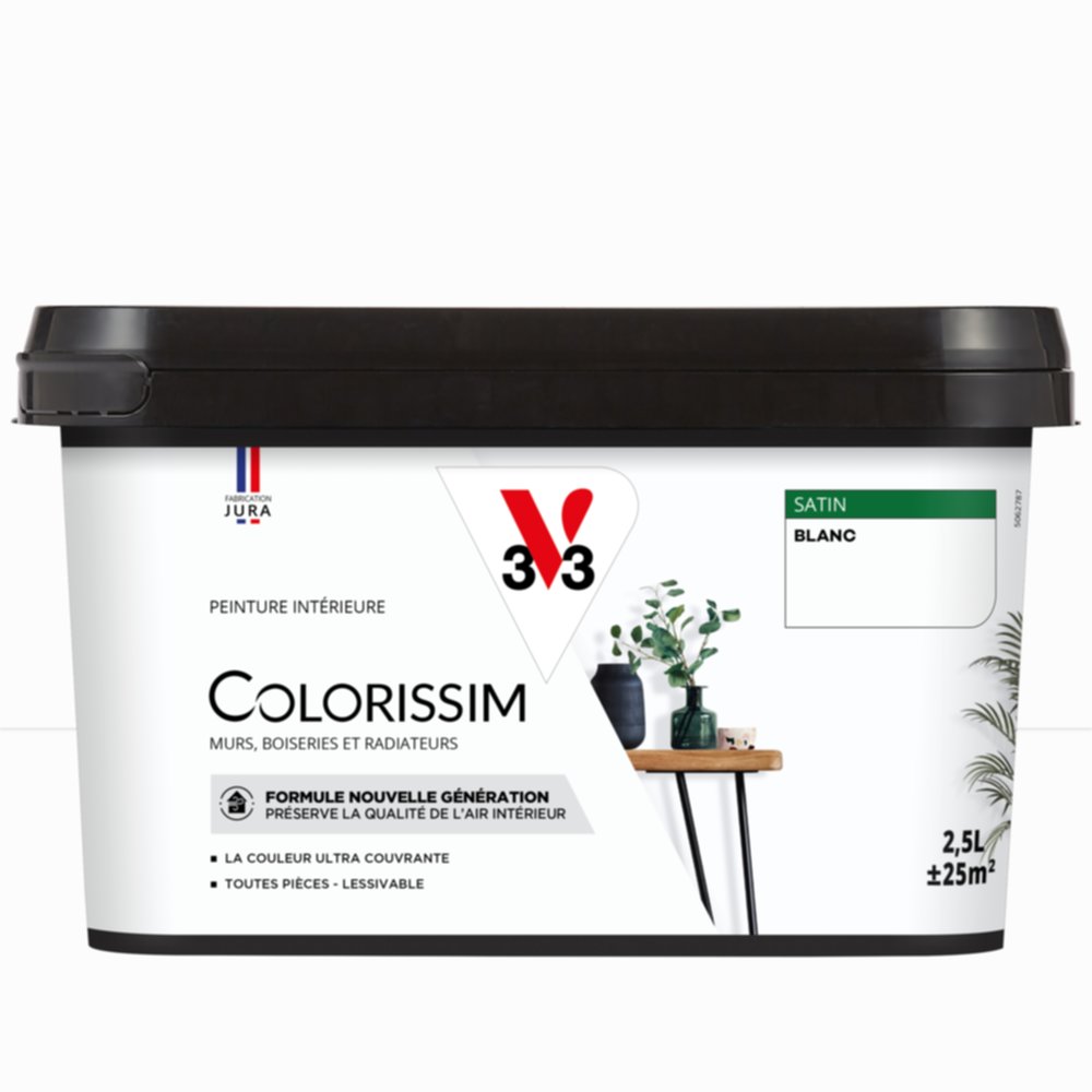 Peinture intérieure Colorissim® Blanc Satiné 2,5L - V33