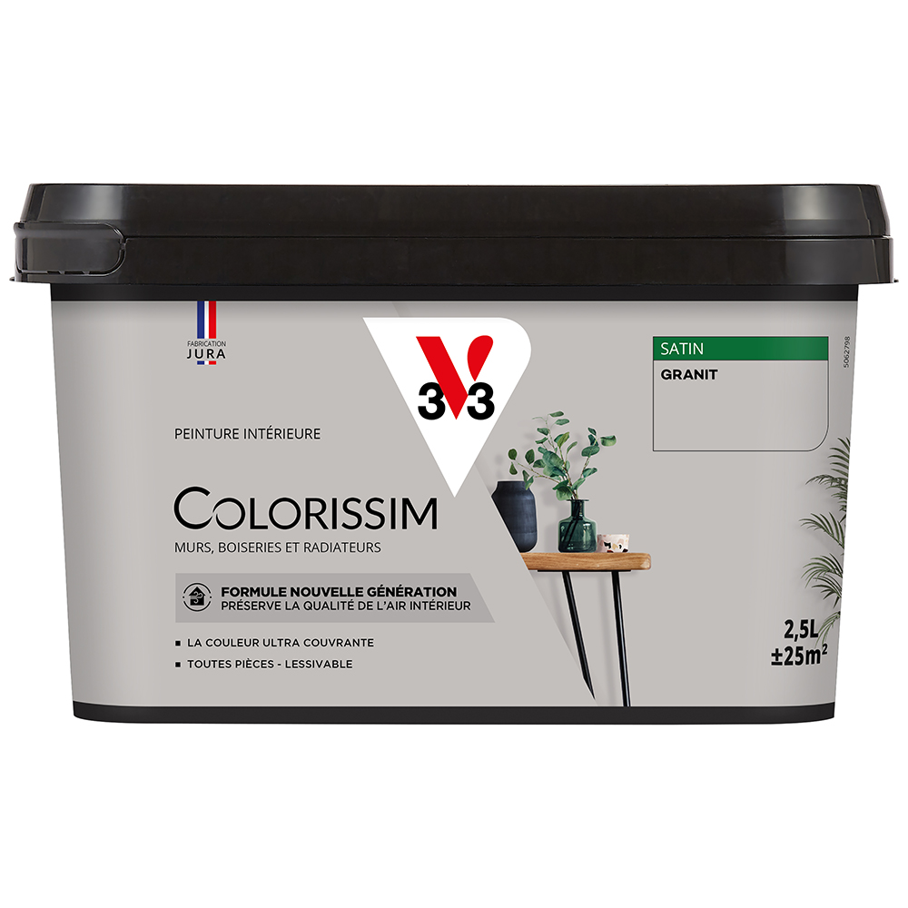 Peinture colorissim 2,5 l satin granit 