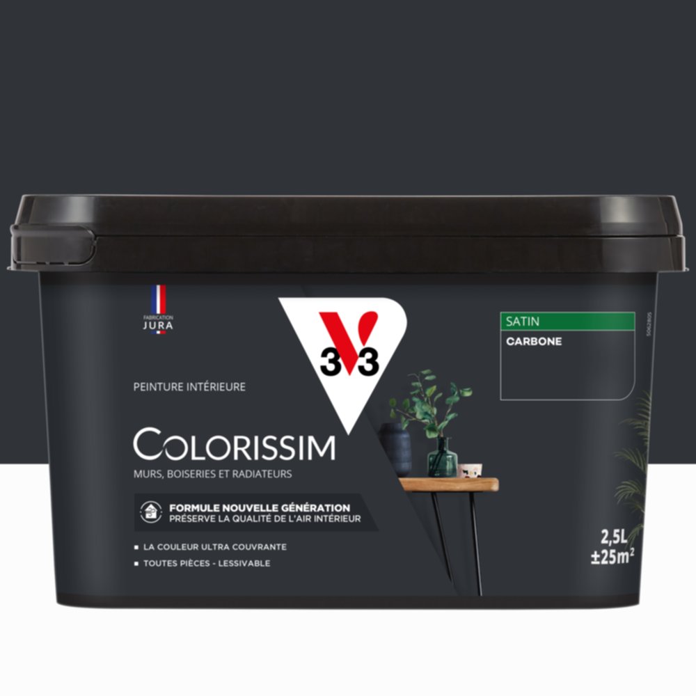 Peinture intérieure Colorissim® Carbone Satiné 2,5L - V33