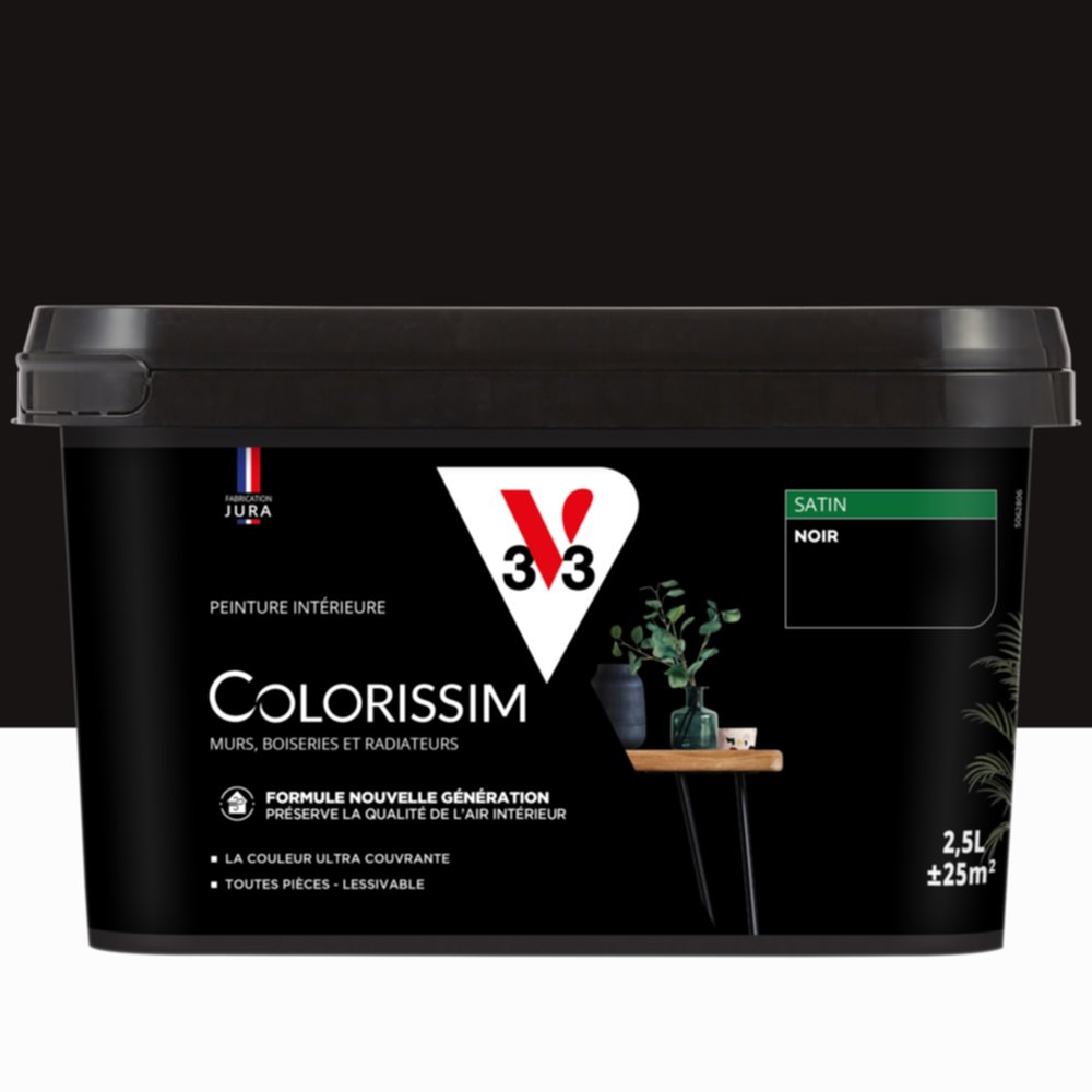 Peinture intérieure Colorissim® Noir Satiné 2,5L - V33