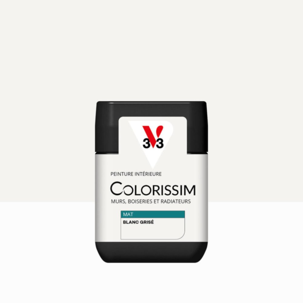 Peinture intérieure Colorissim® Blanc Grisé Mat 75ml - V33