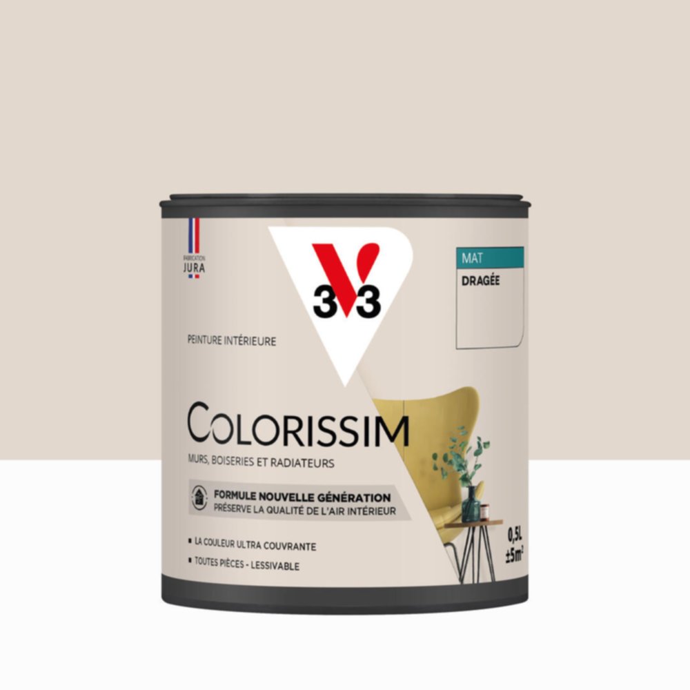 Peinture intérieure Colorissim® Dragée Mat 0,5L - V33