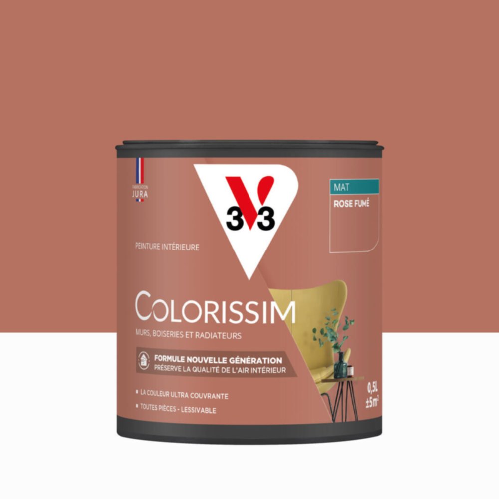 Peinture intérieure Colorissim® Rose Fumé Mat 0,5L - V33