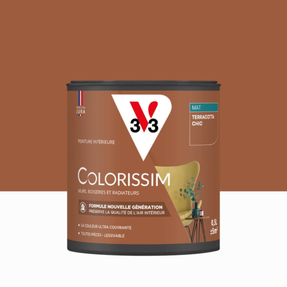 Peinture intérieure Colorissim® Terracotta Chic Mat 0,5L - V33