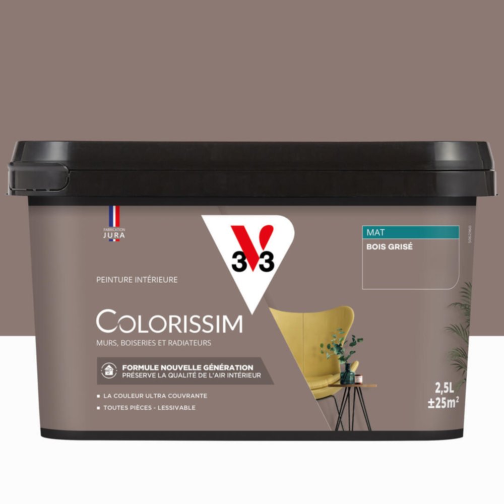 Peinture intérieure Colorissim® Bois Grisé Mat 2,5L - V33