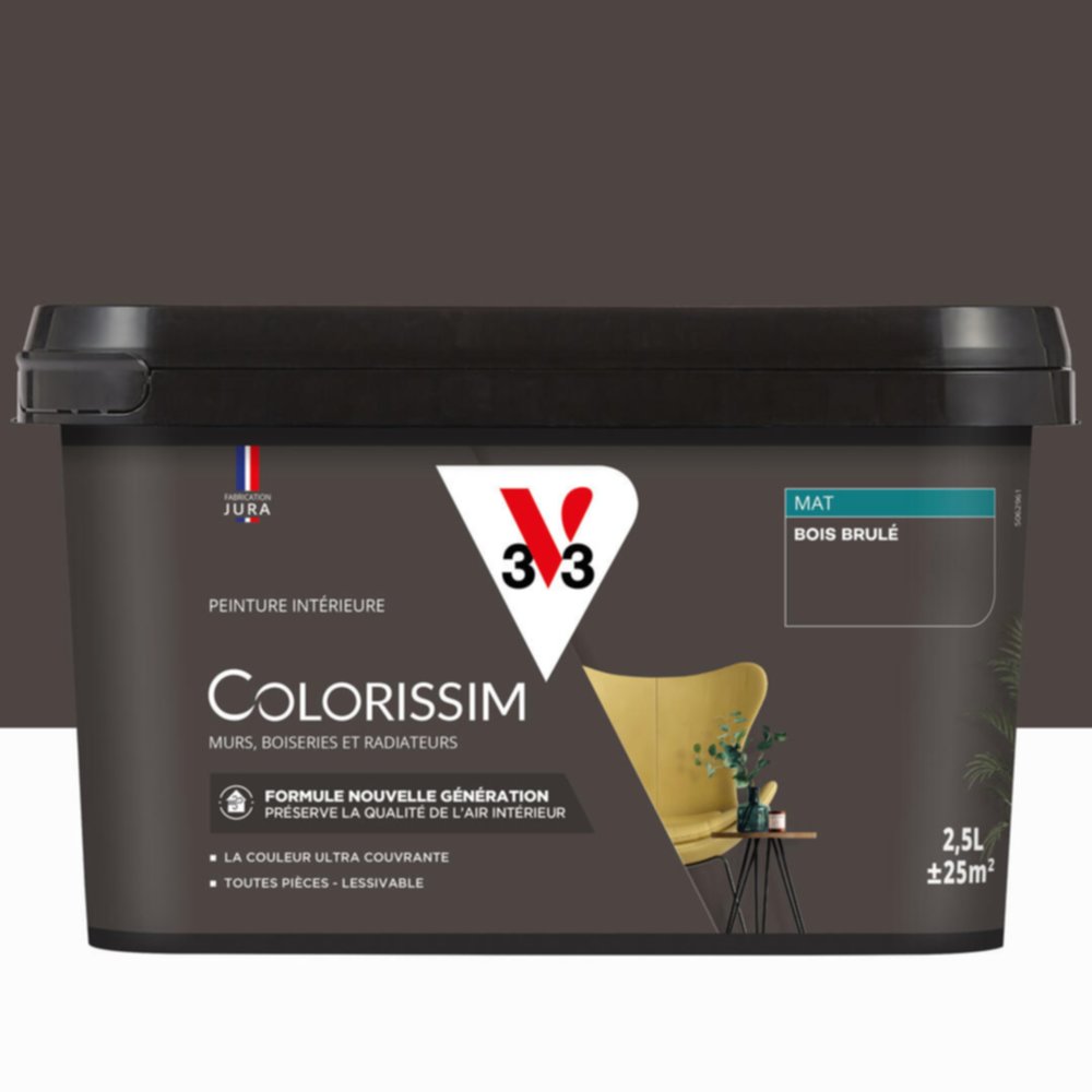 Peinture intérieure Colorissim® Bois Brûlé Mat 2,5L - V33