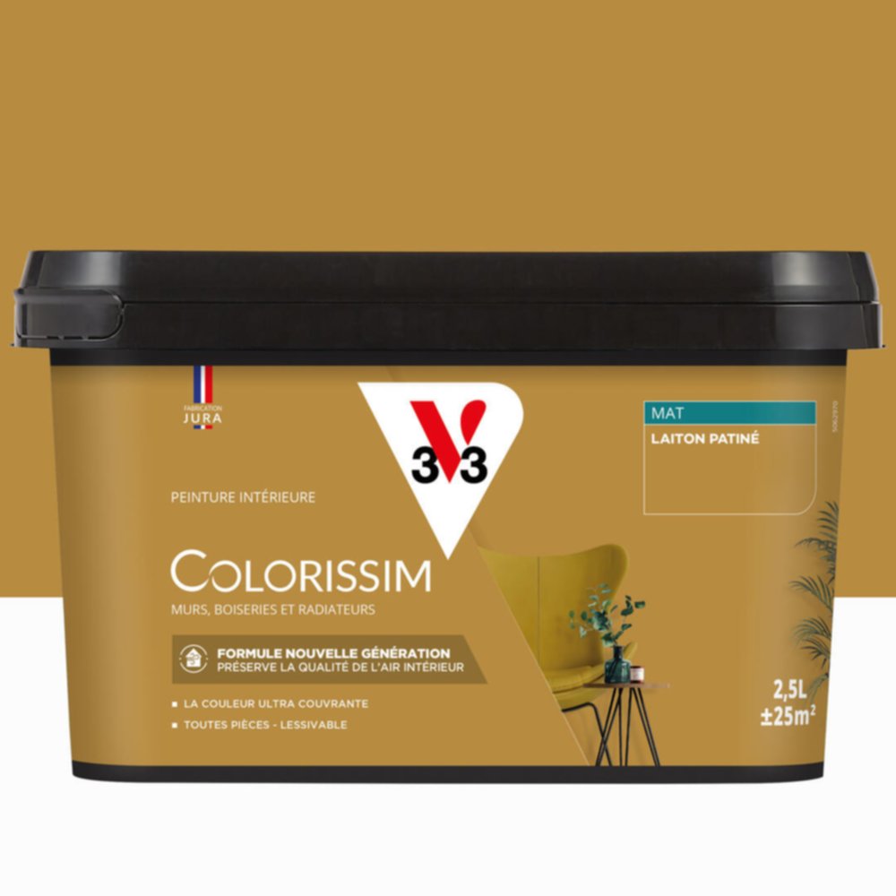 Peinture intérieure Colorissim® Laiton Patiné Mat 2,5L - V33