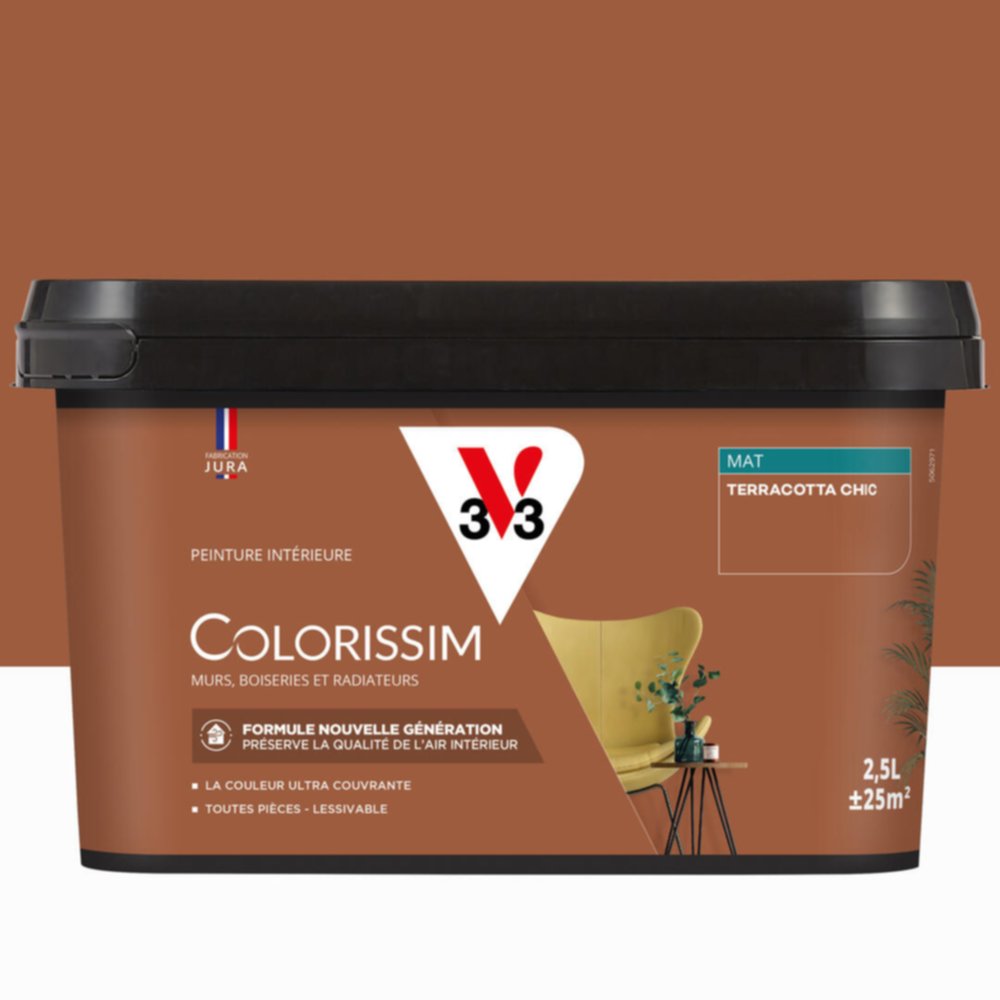 Peinture intérieure Colorissim® Terracotta Chic Mat 2,5L - V33