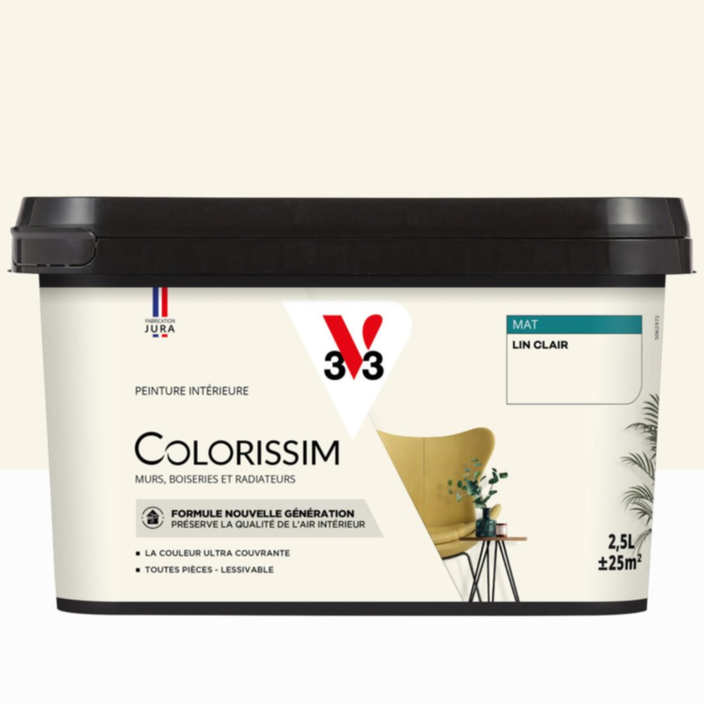 Peinture intérieure Colorissim® Lin Clair Mat 2,5L - V33