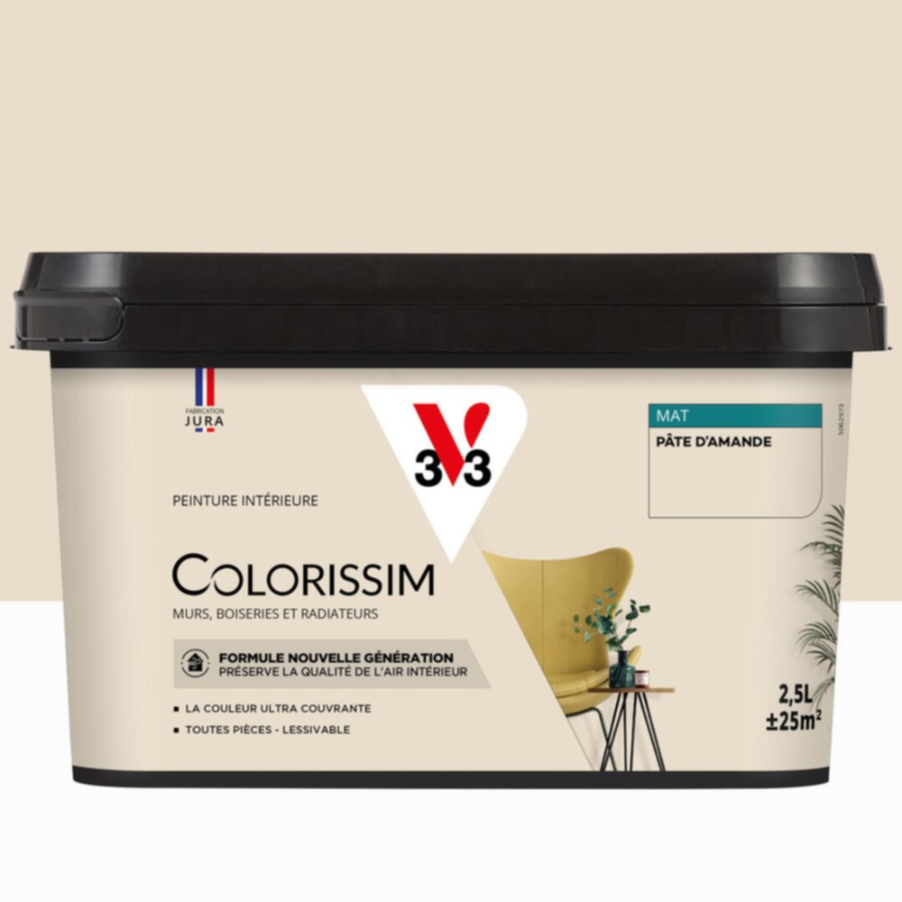 Peinture intérieure Colorissim® Pâte D'Amande Mat 2,5L - V33