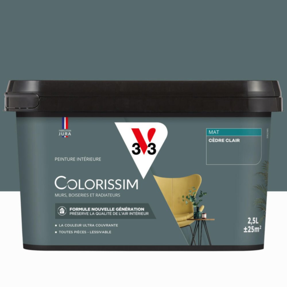 Peinture intérieure Colorissim® Cèdre Clair Mat 2,5L - V33