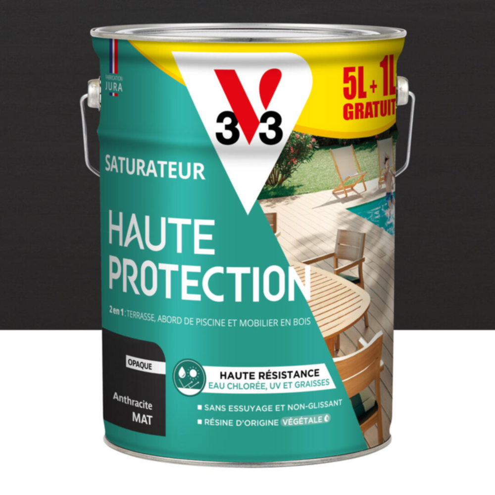 Saturateur Haute Protection anthracite Mat 5L + 20% - V33