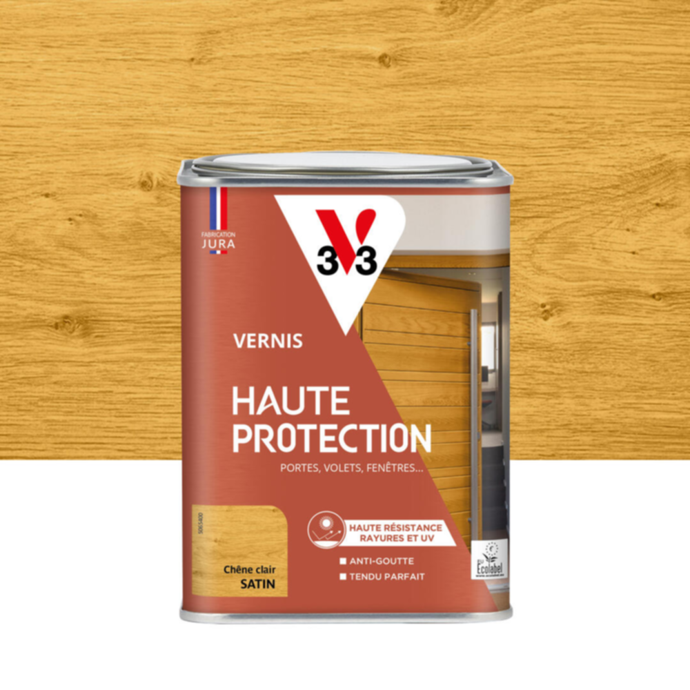 Vernis Haute Protection Ecolabel chêne clair Satin 1L - V33