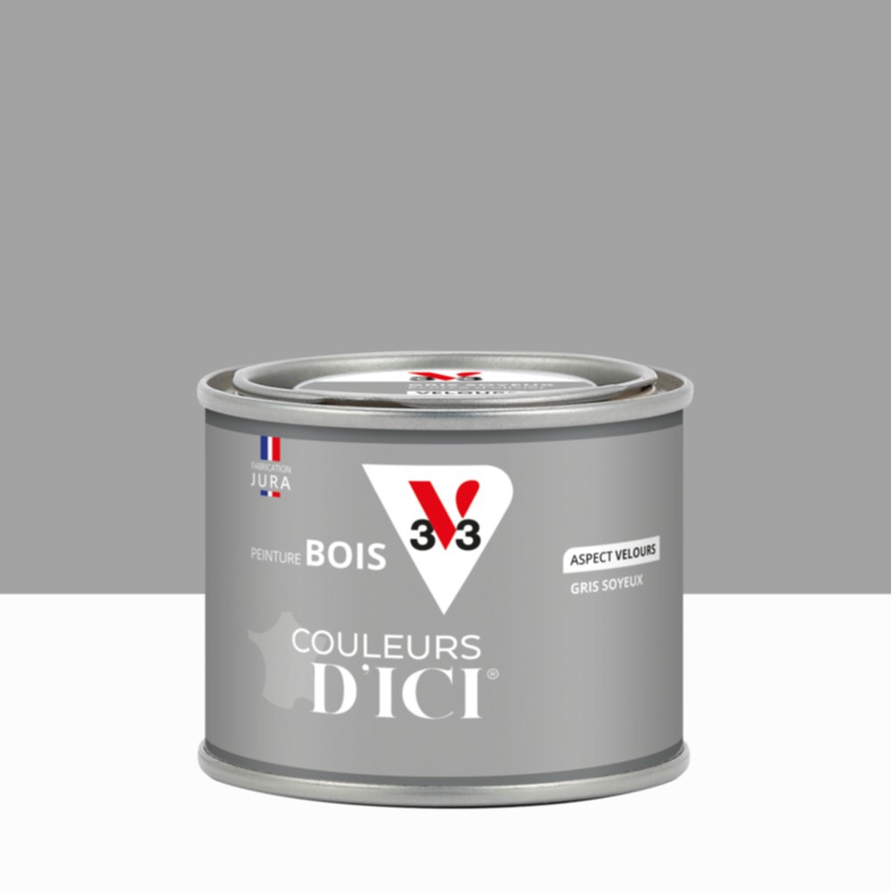 Peinture Bois Couleurs D’Ici® Gris Soyeux 125ml - V33