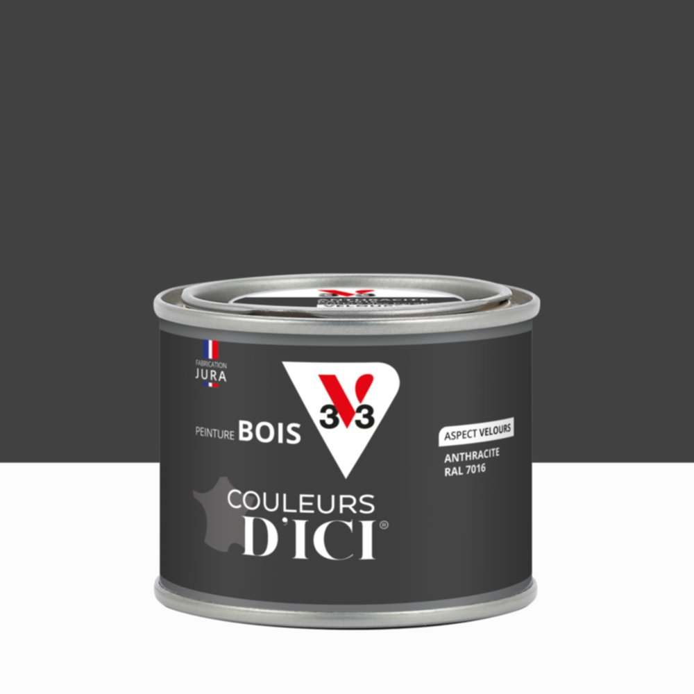 Peinture Bois Couleurs D’Ici® Anthracite 125ml - V33