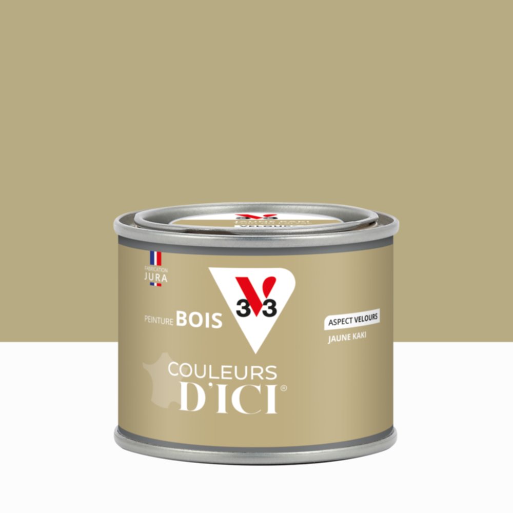 Peinture Bois Couleurs D’Ici® Jaune Kaki 125ml - V33