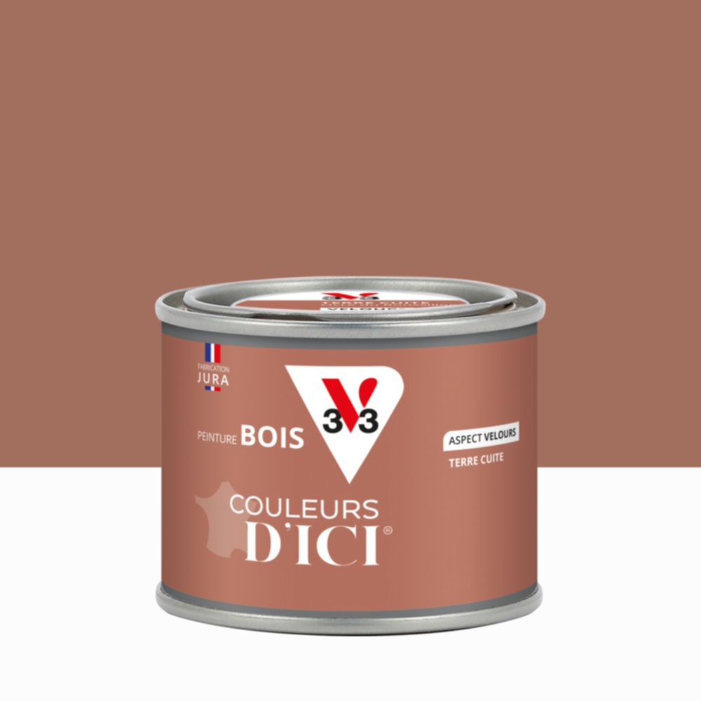 Peinture Bois Couleurs D’Ici® Terre Cuite 125ml - V33