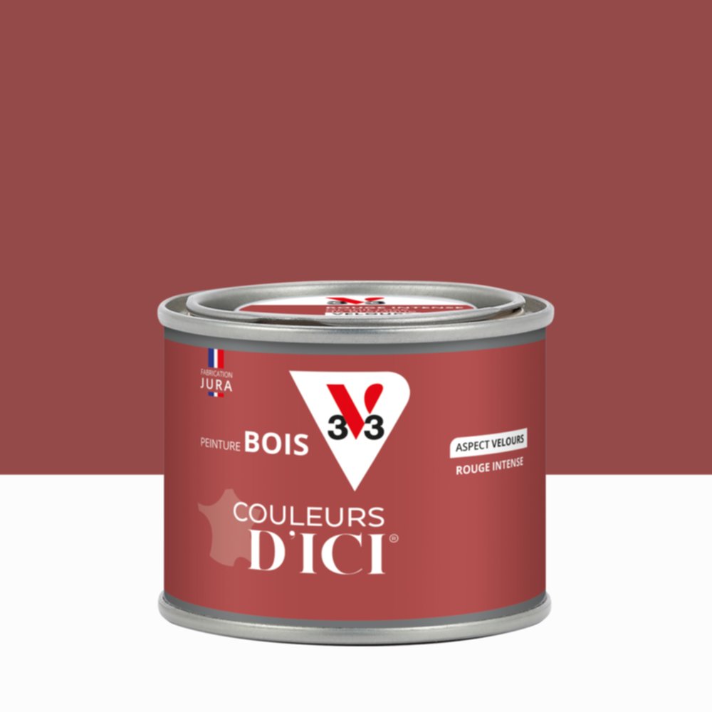 Peinture Bois Couleurs D’Ici® Rouge Intense 125ml - V33