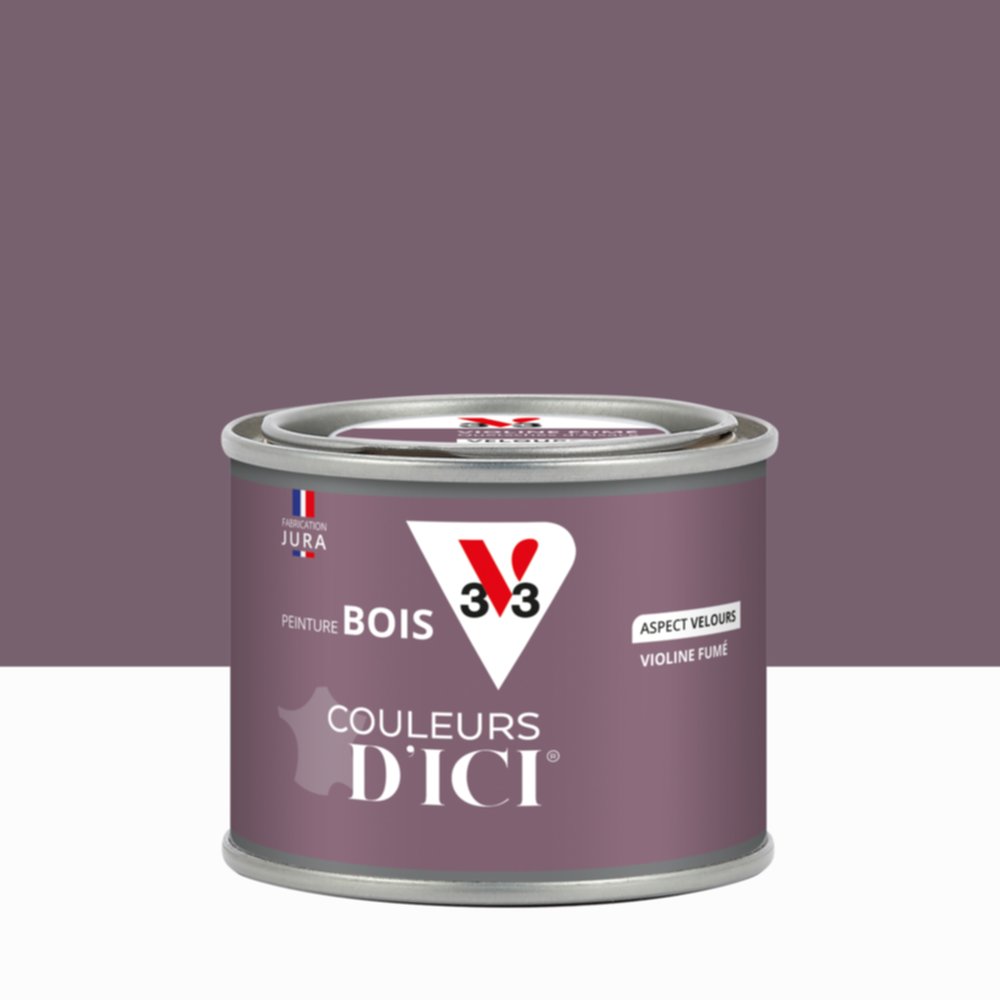 Peinture Bois Couleurs D’Ici® Violine Fumé 125ml - V33