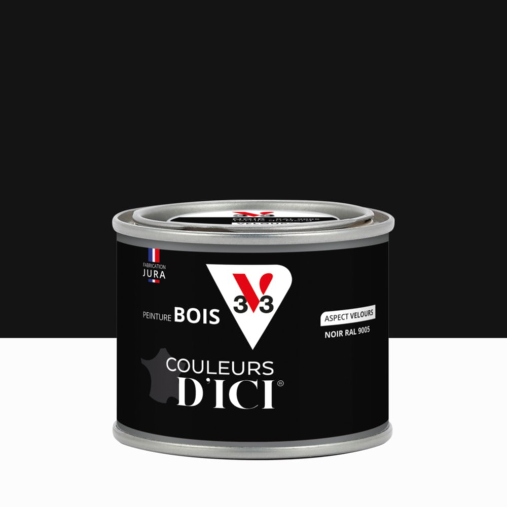 Peinture Bois Couleurs D’Ici® Noir 125ml - V33