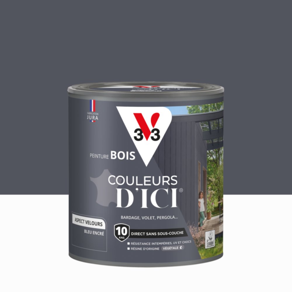 Peinture Bois Couleurs D’Ici® Bleu Encré 0,5L - V33