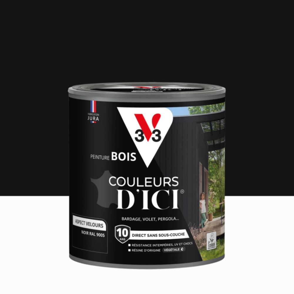 Peinture Bois Couleurs D’Ici® Noir 0,5L - V33