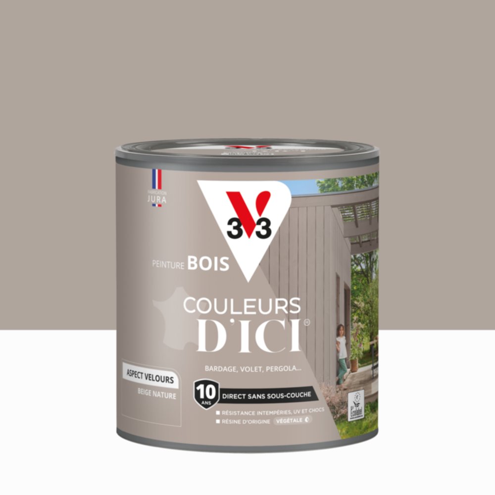 Peinture Bois Couleurs D’Ici® Beige Nature 0,5L - V33