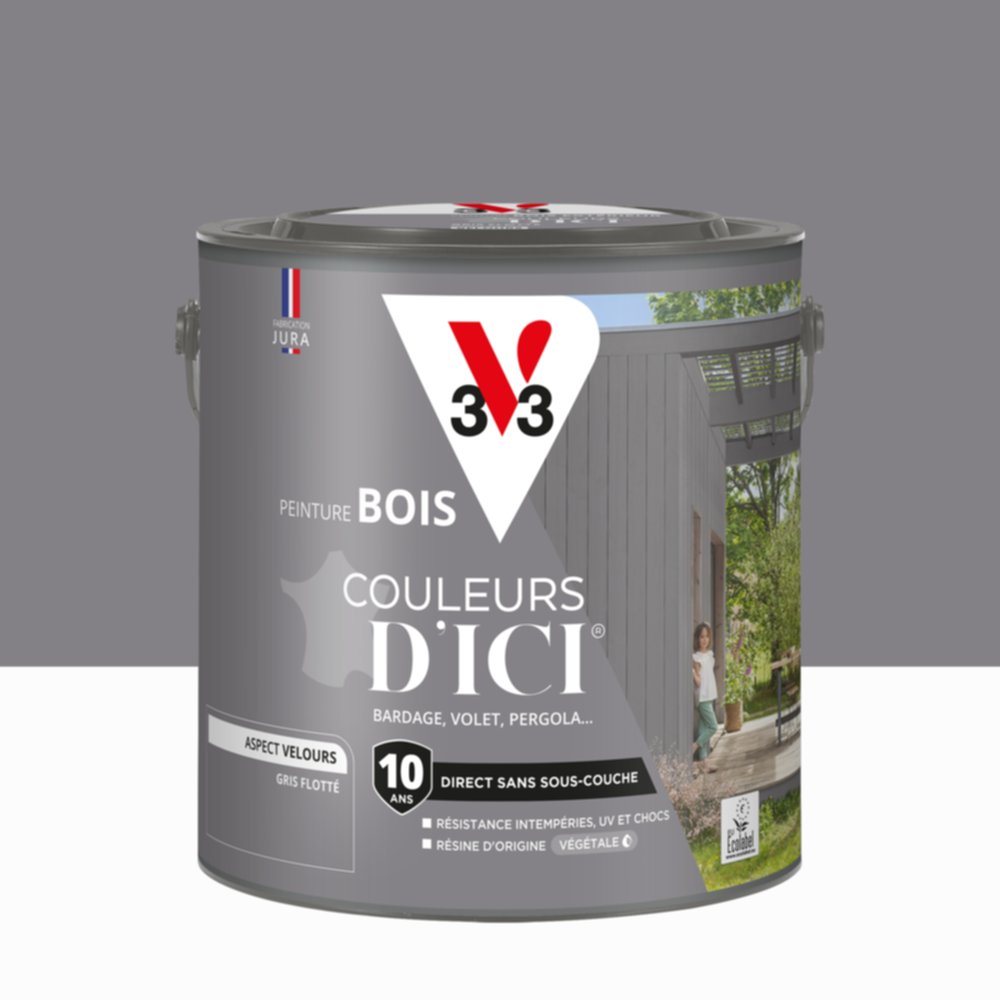 Peinture Bois Couleurs D’Ici® Gris Flotté 2L - V33