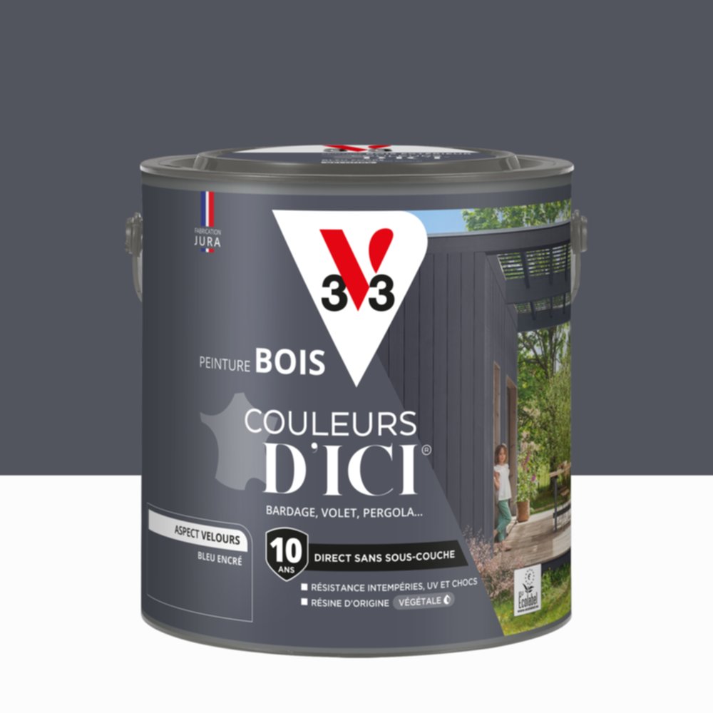 Peinture Bois Couleurs D’Ici® Bleu Encré 2L - V33