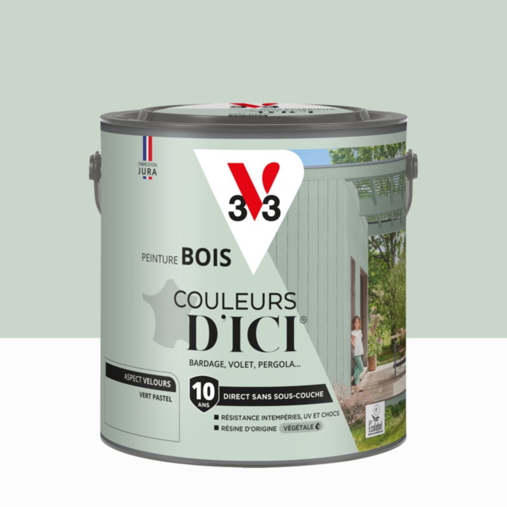 Peinture Bois Couleurs D’Ici® Vert Pastel 2L - V33