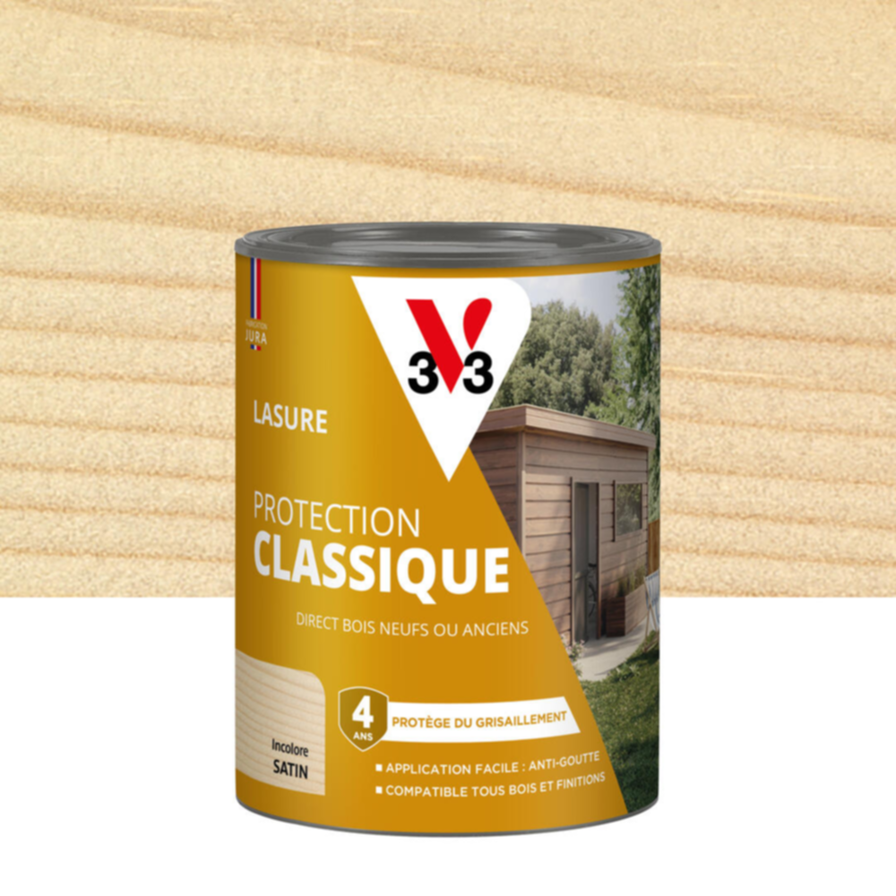 Lasure Protection Classique incolore Satin 0,75L - V33