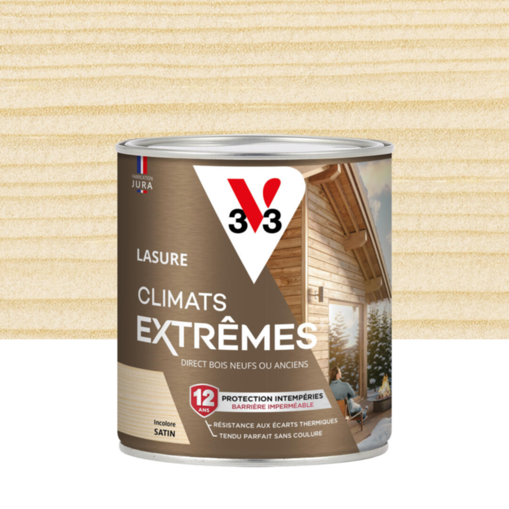 Lasure Climats Extrêmes ® 12ans incolore Satin 0,75L - V33