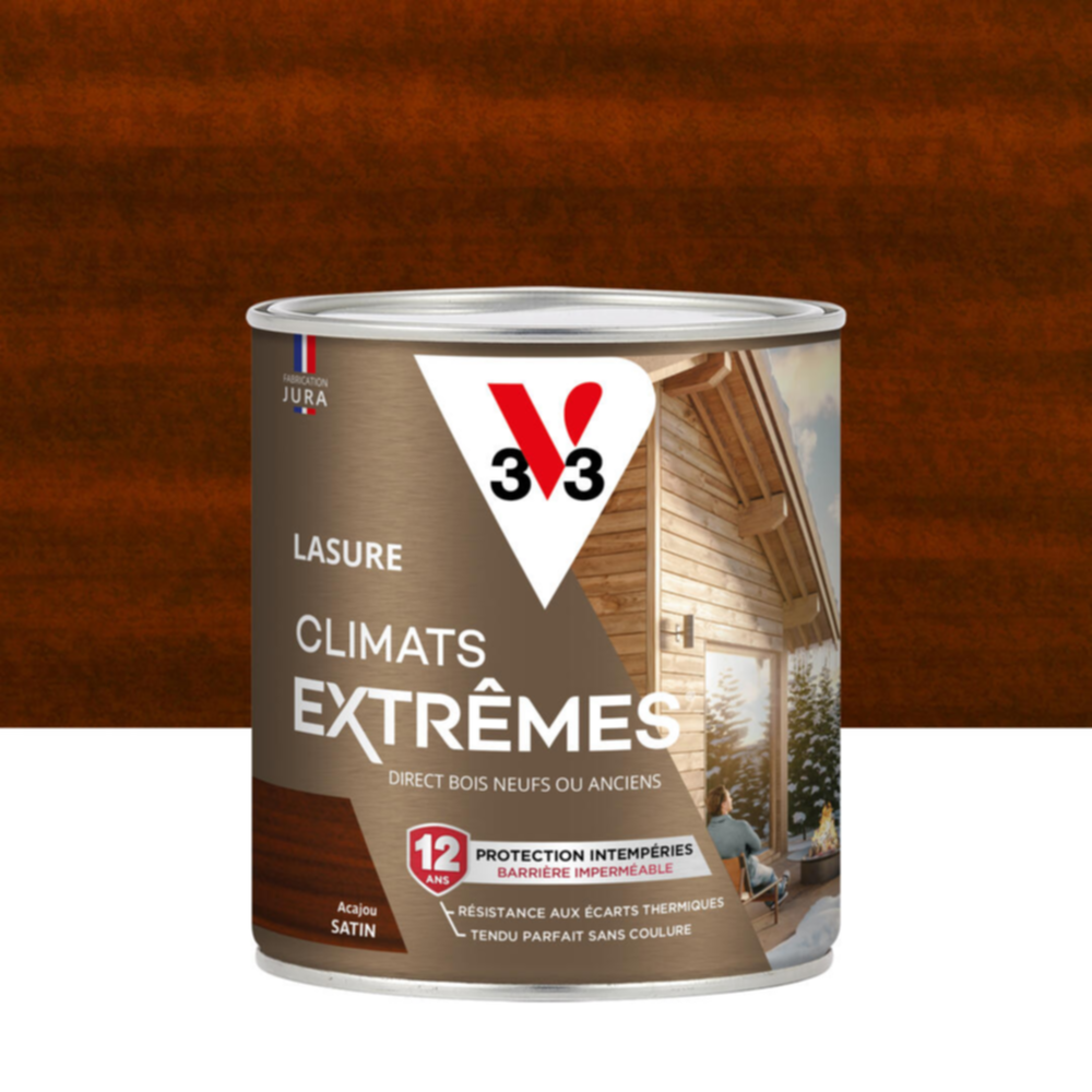 Lasure Climats Extrêmes ® 12ans acajou Satin 0,75L - V33