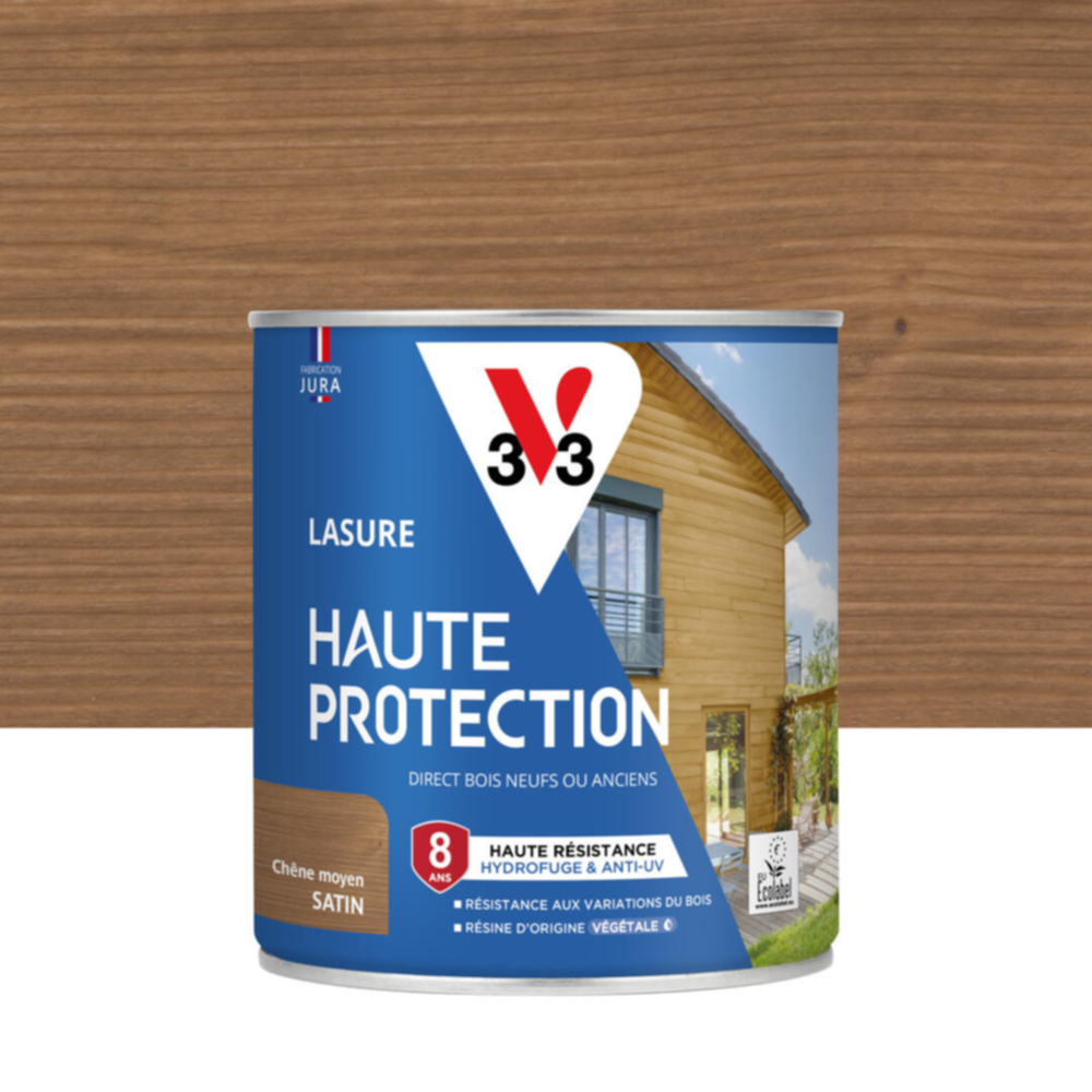 Lasure Haute Protection chêne moyen Satin 0,75L - V33