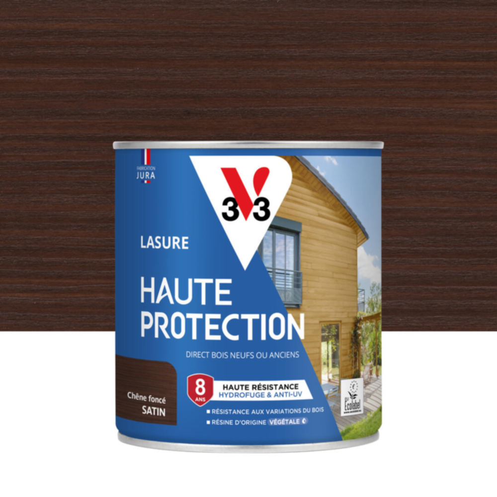 Lasure Haute Protection chêne foncé Satin 0,75L - V33