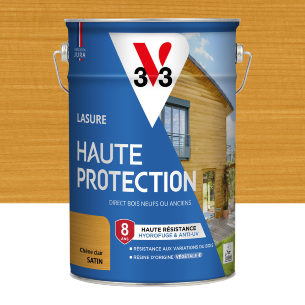 Lasure Haute Protection chêne clair Satin 5L - V33