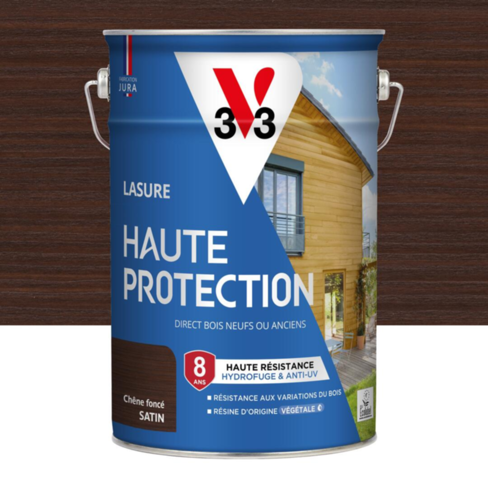 Lasure Haute Protection chêne foncé Satin 5L - V33